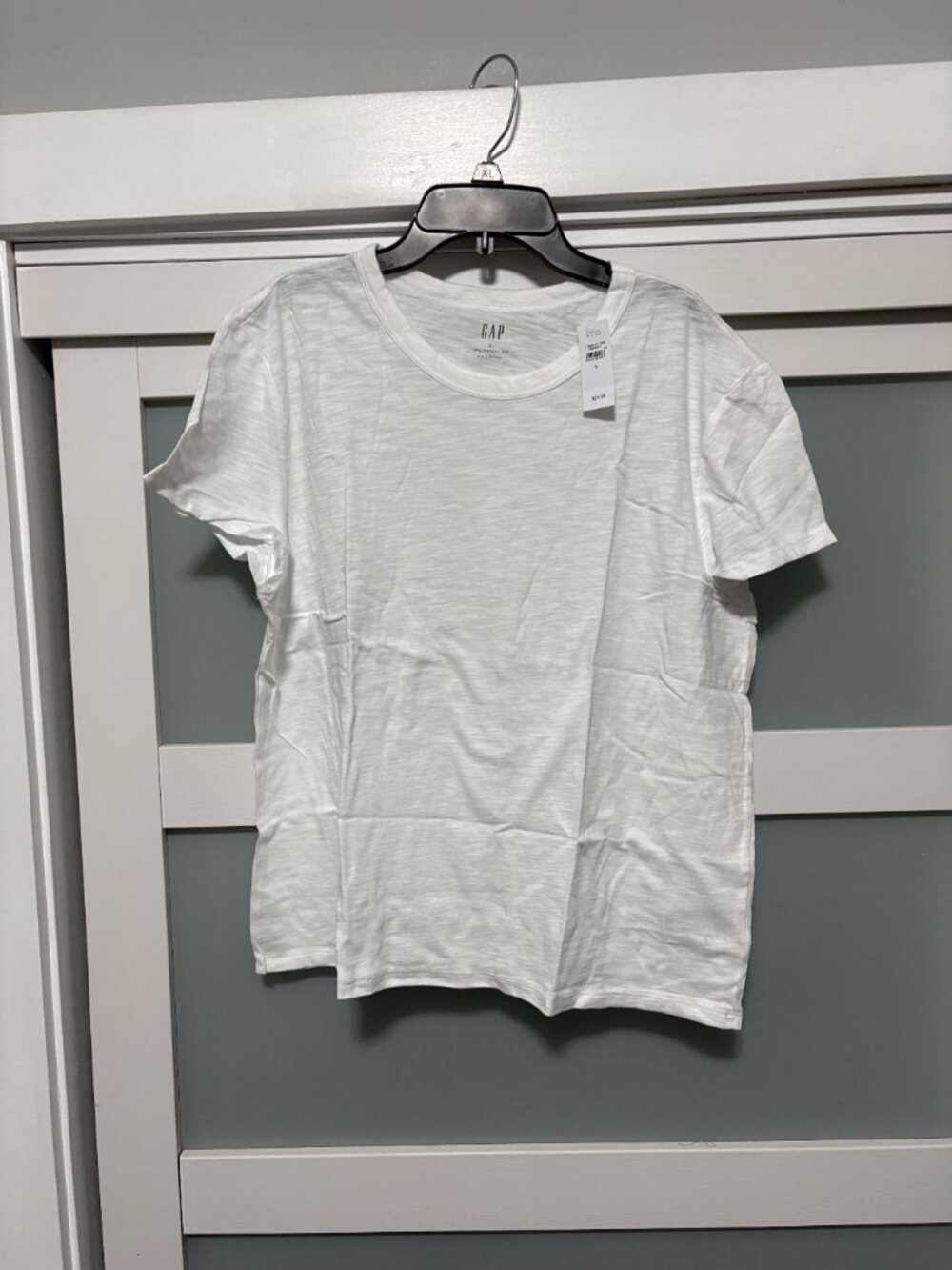 Ladies GAP Foreversoft White Tee T-Shirt sz L Large NEW NWT